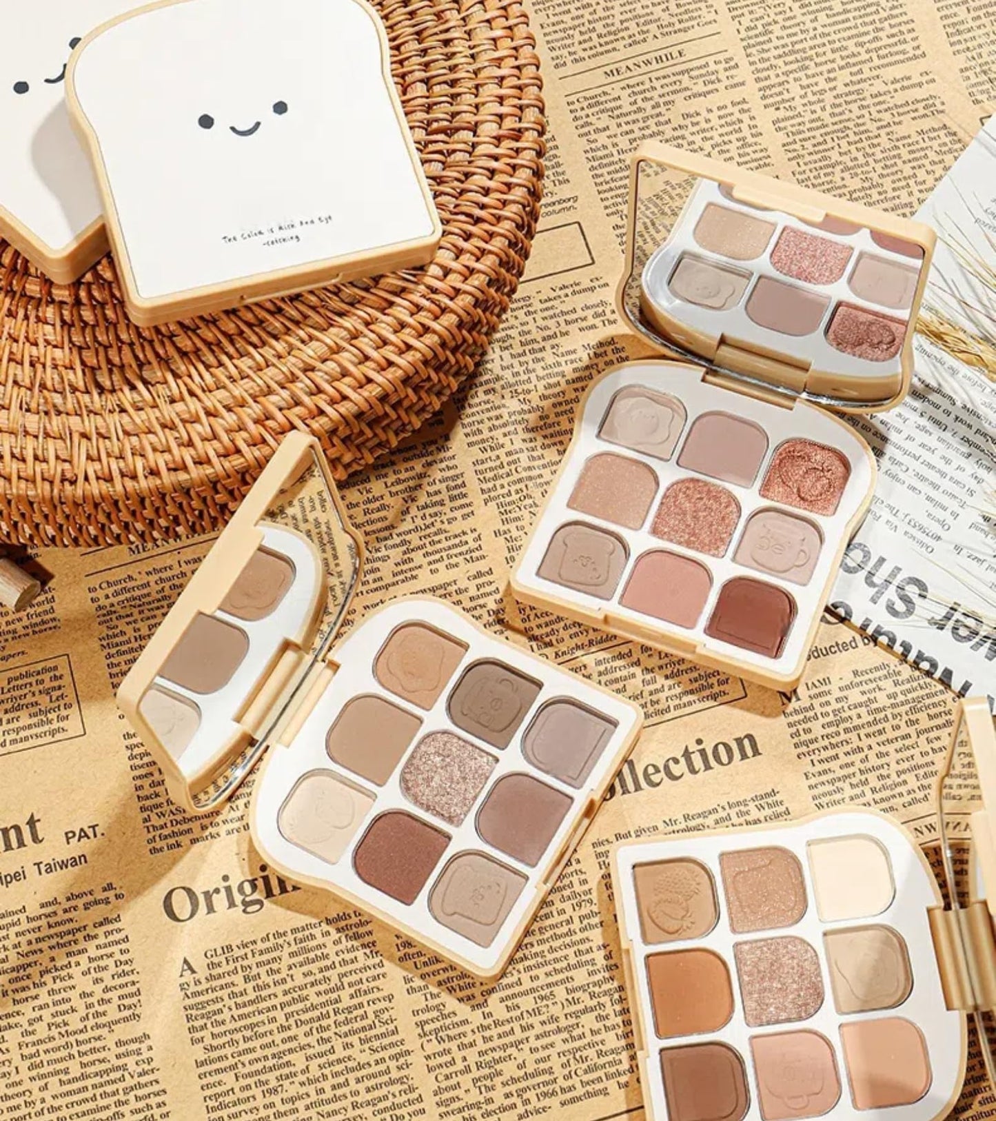 Meidimeijia 9-Color Toast Eyeshadow Palette - Matte, Shimmer, Metallic & Glitter Shades for Smoky, Neutral & Everyday Makeup | Highly Pigmented, Blendable & Long-Lasting (2# Fuji First Snow)