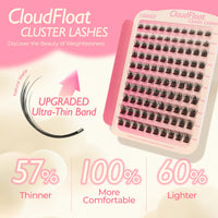 LASHVIEW Lash Clusters DIY Cluster Eyelash Extensions Mega Volume Reusable Individual Lashes Volume Look Super Thin Band & Soft(CE107)