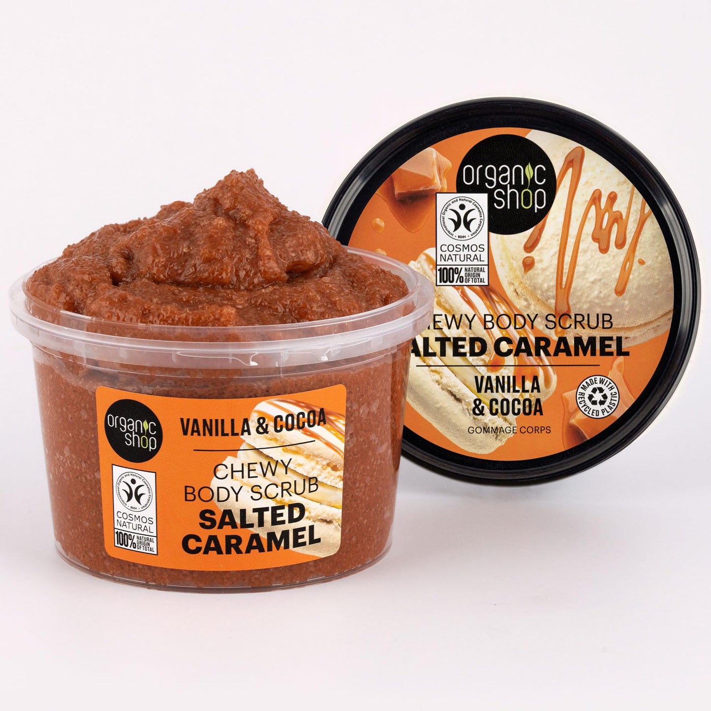 Organic Shop Salted Caramel Chewy Body Scrub. Vanilla & Cocoa, 250 ml