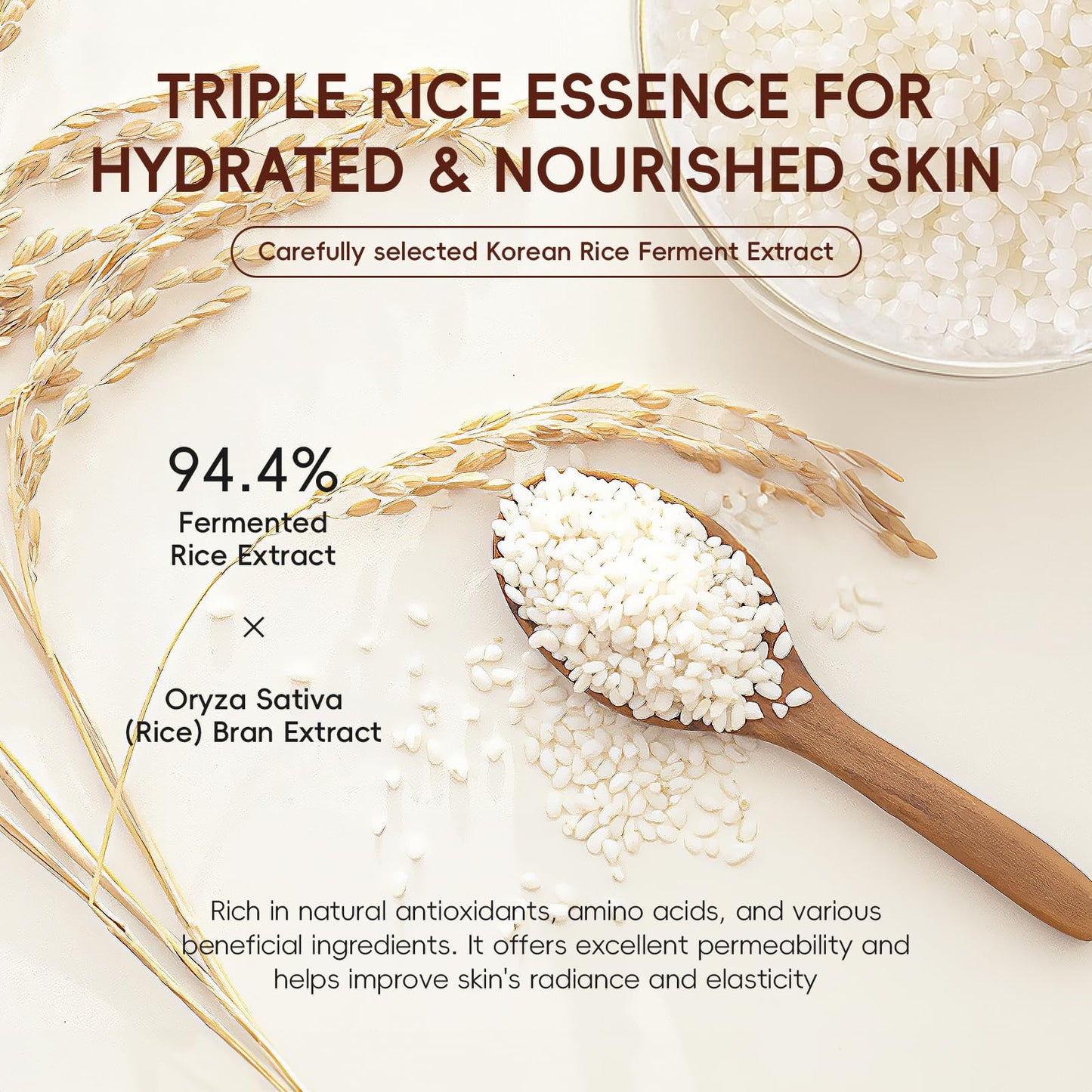 LAIKOU Skincare Set, Korean Rice Skin Care Sets & Kits, Cleanser, Toner, Serum, Eye Cream & Moisturizer, Christmas Birthday Gifts for Women Teenage Girls Mom Friend, Travel TSA-friendly Sizes 5pcs