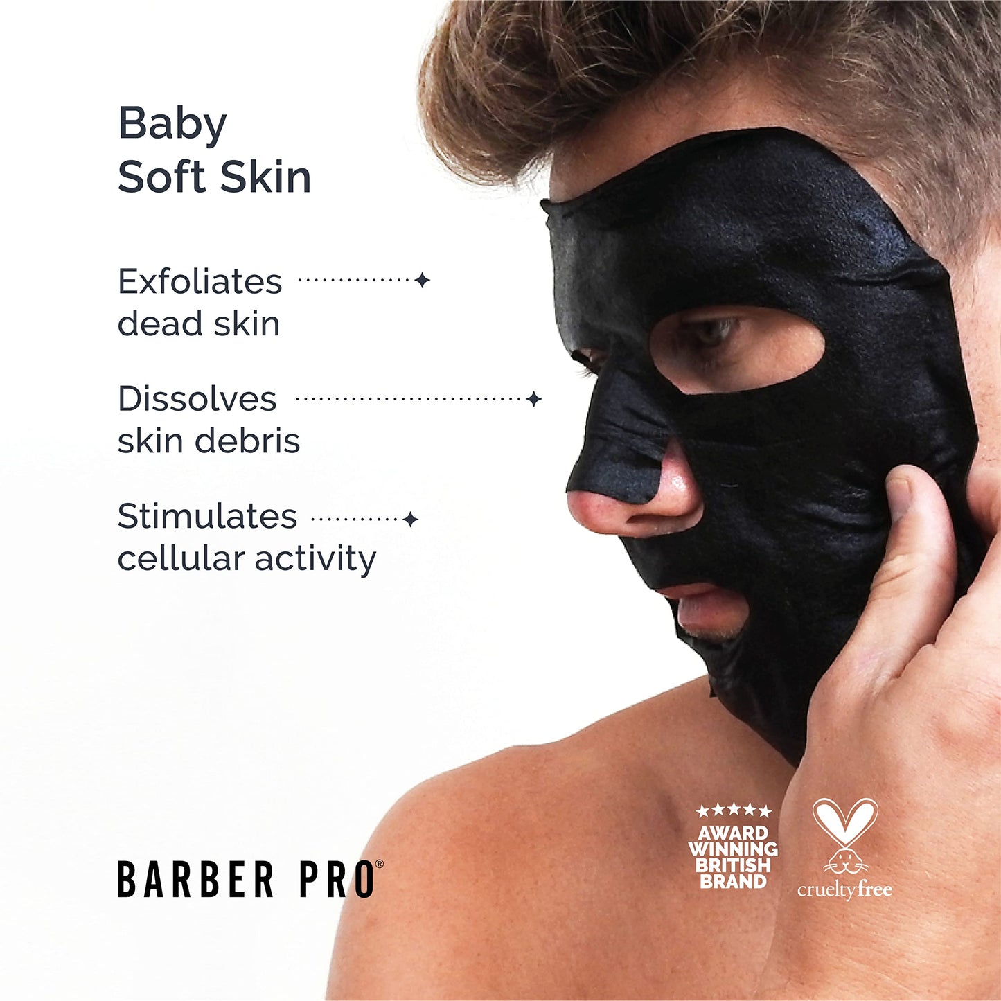 BARBER PRO FOOT PEEL Mask | UK SIZE 10 | Dead Skin Remover for Feet | Vegan Foot Peel Mask for Baby Soft Feet | Cracked Heel Repair | Exfoliating Socks | Foot Mask Peel |