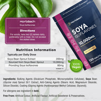 Horbäach SOYA Isoflavones 10,000mg | 120 Vegan Tablets | High Strength SOYA Bean Extract | Providing 80mg Isoflavones | by Horbaach