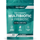 Horbäach Probiotics & Prebiotics 44 Billion CFU | Bio Cultures Complex Multi-Strain Formula with Inulin | 60 Vegan Capsules | by Horbaach