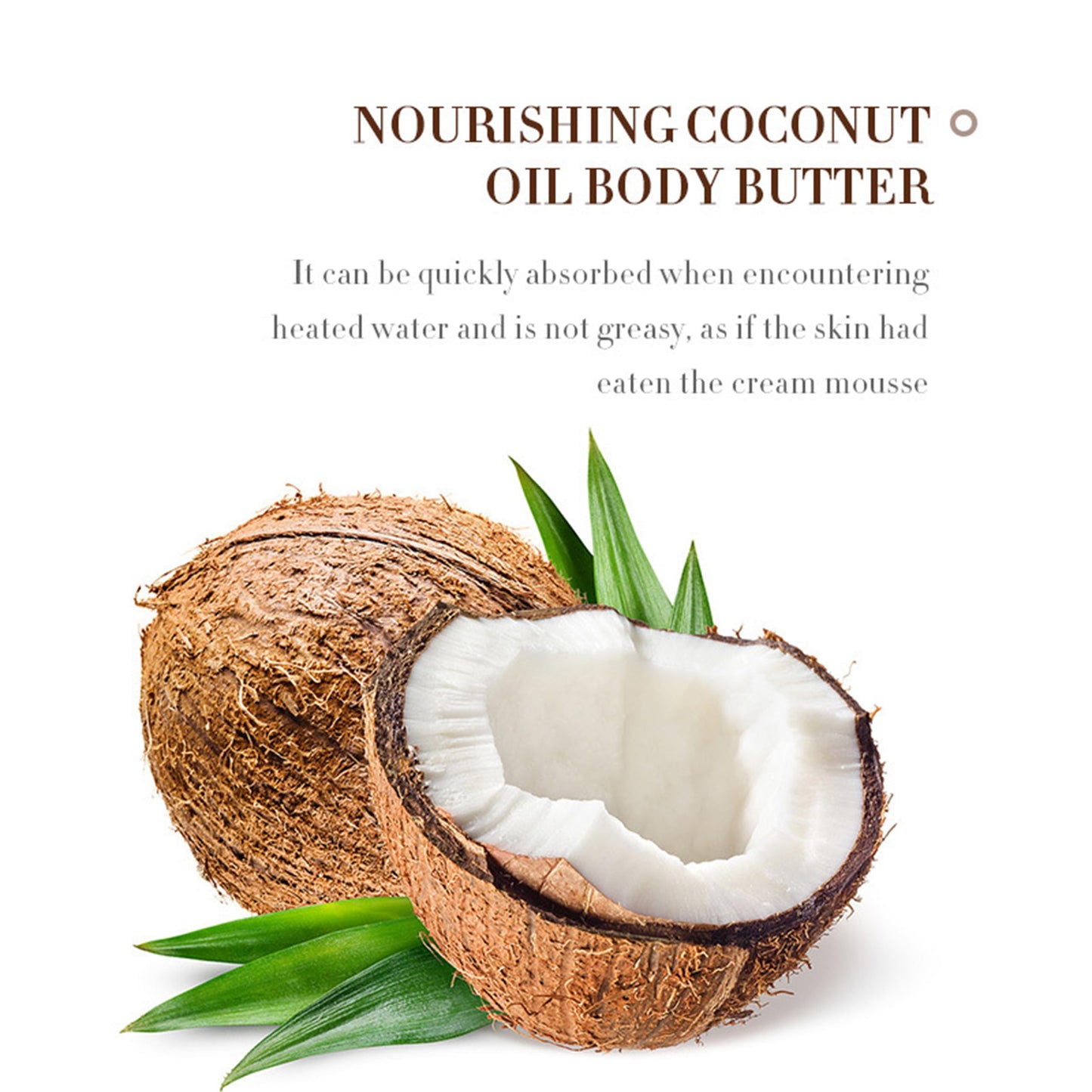 EliiSkinn Coconut Body Butter 200g – Intense Moisturizer for Dry Skin, Enriched with Coconut Oil. Deeply Nourishes, Soothes, and Hydrates for Silky Smooth Skin. Daily Skin Care Routine，Create Silky Skin