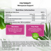 Menopause Supplement Tablets for Women | Perimenopause, Menopause & Postmenopause Support with SOYA Isoflavones & Vitamin B6 | 180 Vegan Tablets | by Horbaach