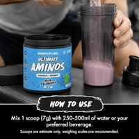 Applied Nutrition BodyFuel Amino's - Amino Acids Supplement, EAA Essential Amino Acids Powder, Muscle Fuel & Recovery (270g - 30 Servings) (Blue Raspberry)