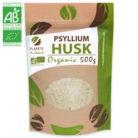 Planète au Naturel Organic Raw Psyllium Husk - 99% Pure Grade - Natural Fiber - 500 g