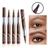 HQDA Magic Liquid Eyebrow Pen & Brow-Fection Angled Brush Eyebrow Pencil – Waterproof, Long-Lasting for Natural-Looking Full Brows (# 04)