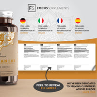 Focus FS L Theanine | 90 L-Theanine Capsules from Green Tea - High Strength 750mg Green Tea Extract Providing 300mg L'theanine per Serving | L Theanine Supplement | Non-GMO Gluten Free | Made in UK
