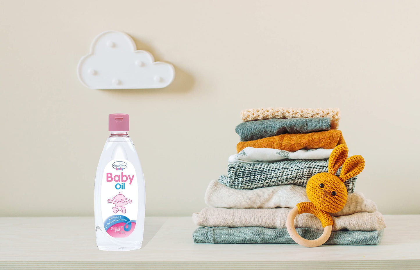 Cotton Tree Baby Oil, 335 ml