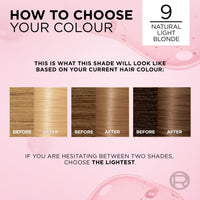 L'Oreal Paris L'Oréal Paris Excellence Crème Permanent Hair Dye, Radiant At-Home Hair Colour with up to 100% Grey Coverage, Pro-Keratin, Up to 8 Weeks of Colour, Colour: 9 Natural Light Blonde