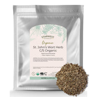 Starwest Botanicals Organic Dried St. John's Wort - Loose Leaf Herb for Tea, Made from St. John's Wort Flower, Supports Relaxation, Cut & Sifted, Certified Kosher, Non-GMO - 1 lb Bag