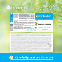 BIOHERBA BLADDERWRACK 400mg, 100 Capsules - Dive into Wellness with Bladder Wrack Powder in caps. Harness The Ocean's Power for Your Vitality