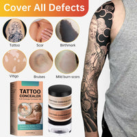 HERBINSOLS Tattoo Cover Up Makeup - Body Coverage Perfector Waterproof - Tattoo Concealer Full Coverage - Natural Body Concealer with 2 Colors