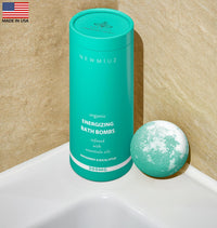 New Miuz Menthol Fizzing Bath Bomb Eucalyptus Peppermint Epsom Salt- Refreshing & Energizing - Luxurious Bubble Spa with Your Essential Oil Infused Bath Oil Bombs - Post Workout Sore Muscles Recovery Gift
