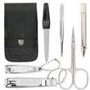 3 Swords Germany - brand quality 6 piece manicure pedicure set for nail care scissors clipper with case by 3 Swords Germany - genuine leather black