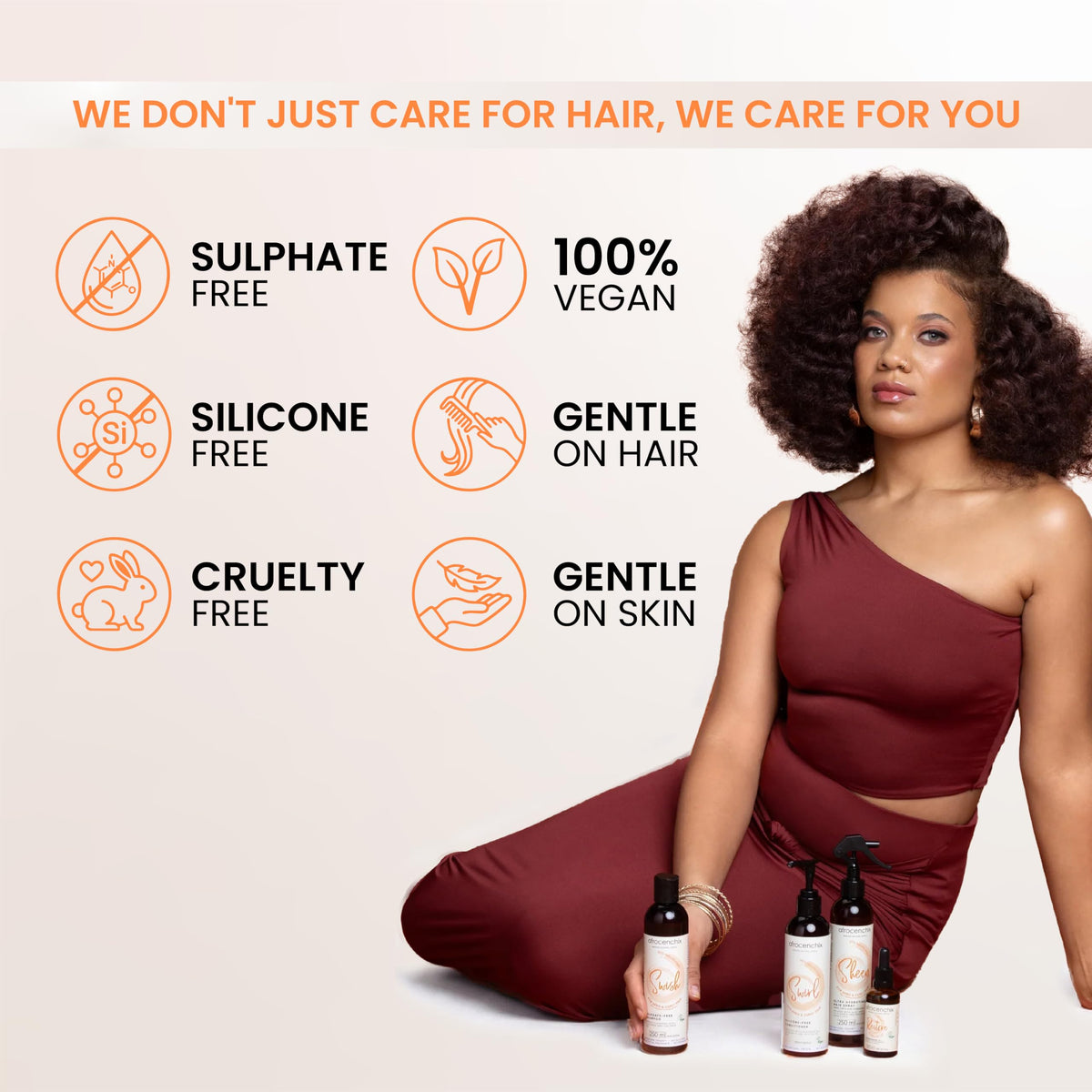 Afrocenchix Smooth Moisturising & Styling Cream, with Aloe Vera, Shea Butter & Coconut Oil extracts to Moisturise, Soften, Minimize Breakage & Make Styling Easy for Afro & Curly Hair, 60 ml
