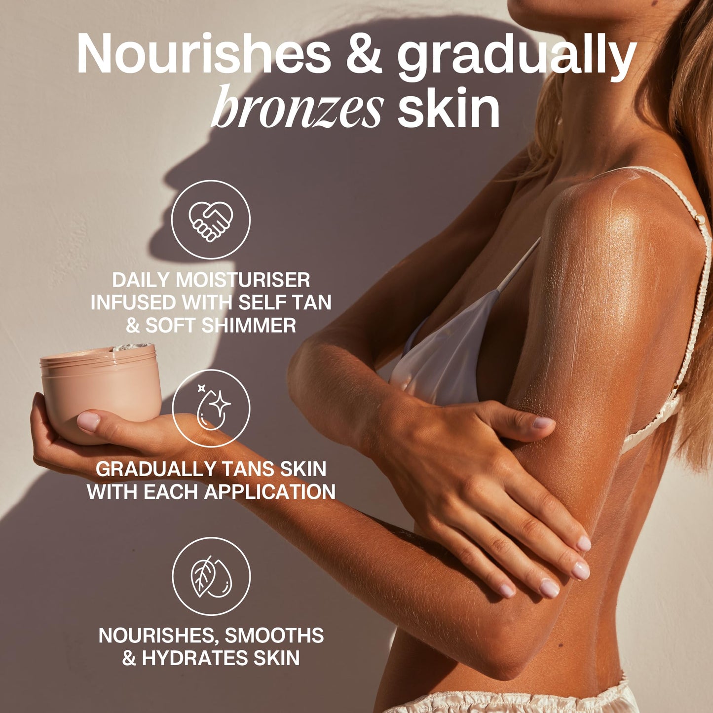 BALI BODY Bali Body Gradual Tanning Butter | Self Tanner Body Butter for a Natural, Streak-Free Self Tan | Buildable Glow | Sunless Tanner, Cruelty-Free, Non-Toxic (200 ml/6.76 fl oz)