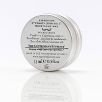 CAPTAIN FAWCETT Captain Fawcett Expedition Strength Moustache Wax 15ml – Extra Firm Hold Moustache Wax for Men – Classic Sandalwood Scented Styling Wax for Long-Lasting Shape & Definition