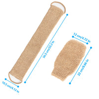 Generic Hemp Back Scrubber, 100% Natural Exfoliating Back Strap with Mitt,Durable Machine Washable,Exfoliating Loofah Back Scrubber with Handles for Shower Bath Men and Women