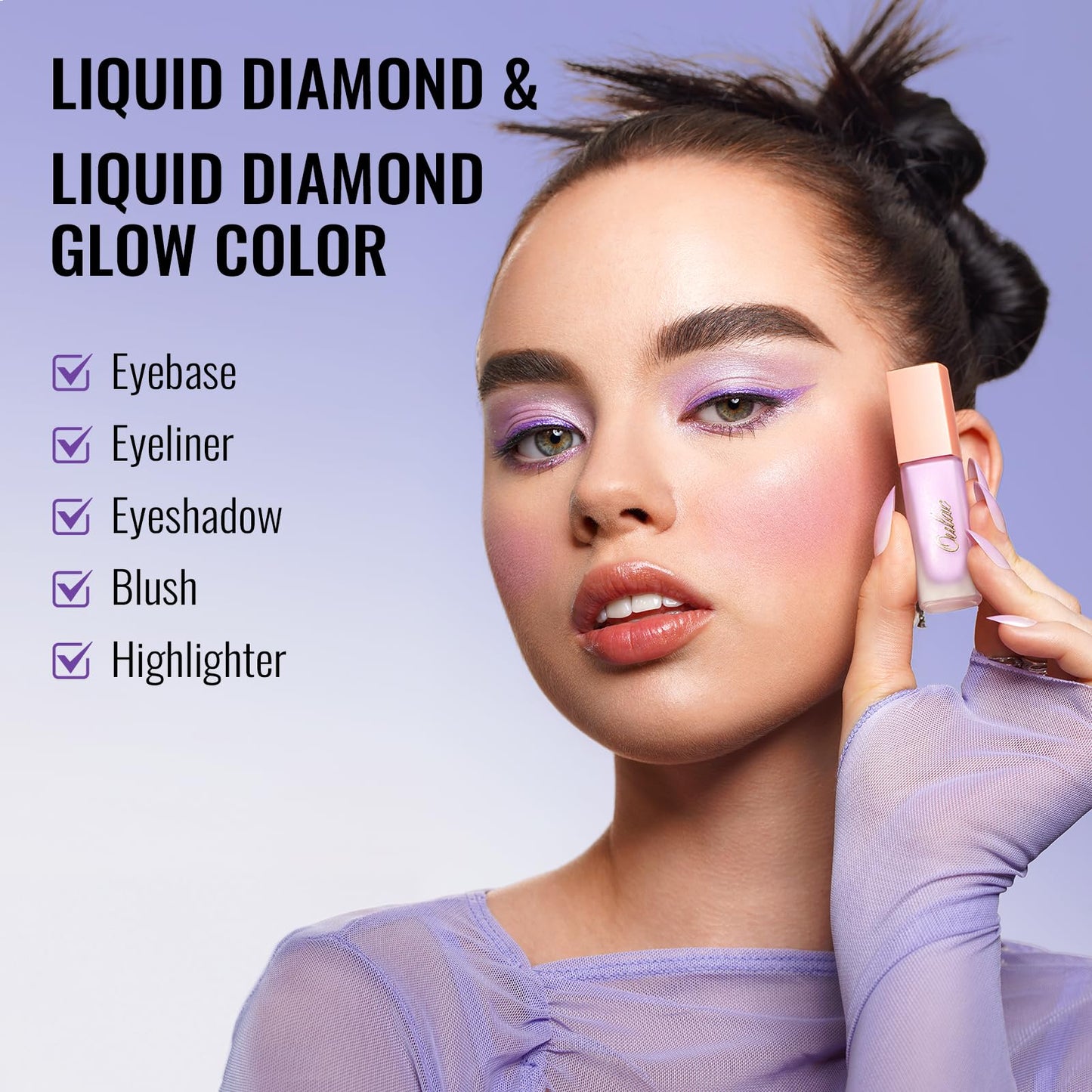 Oulac Liquid Glitter Eyeshadow – Metallic Mossy Green Eyeshadow with Gold Sparkle, Shimmer Eyeshadow & Eyeliner, Blendable Eye Make-up, Crease-Free, Vegan, 5.4g, Wreath Nebula (20)