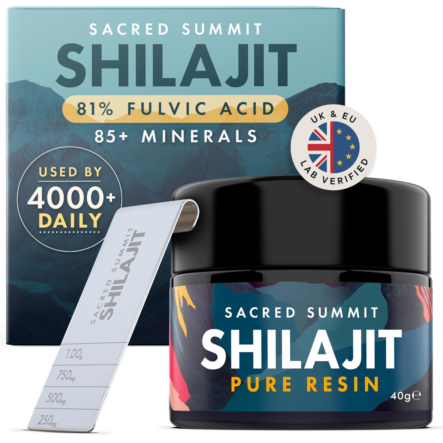 Sacred Summit® Authentic Shilajit Resin – 3 Months Supply, Pure, Vegan, Ethically Sourced, Rich in Fulvic & Humic Acid, Boosts Energy & Stamina