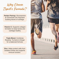 Zipvit Glucosamine and Chondroitin High Strength Turmeric Supplement with Vitamin C, Rosehip, Ginger & Zinc, 90 Capsules
