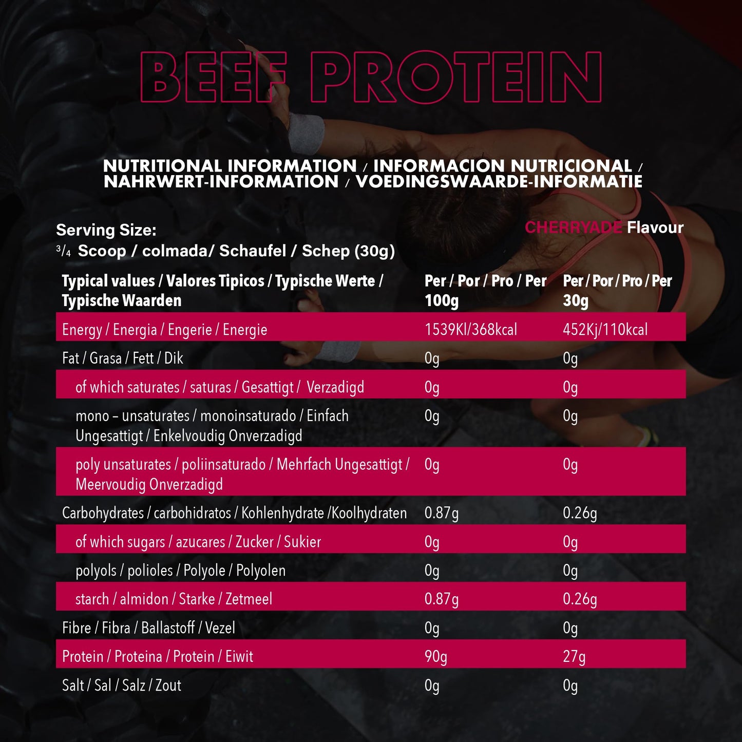 NXT Nutrition NXT Beef Protein Isolate 540g - High Protein Powder in Natural Amino Acids - Paleo, Keto Friendly - Dairy and Gluten Free - 540g - Cherryade