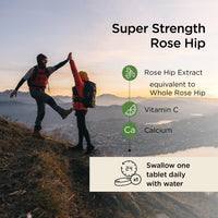 Healthspan Rose Hip 12,500mg (90 Tablets) | Supports Joint & Immune Health | Helps Maintain Flexible Joints | Added Vitamin C & Calcium | Fatty Acids | Flavonoids | Vegan