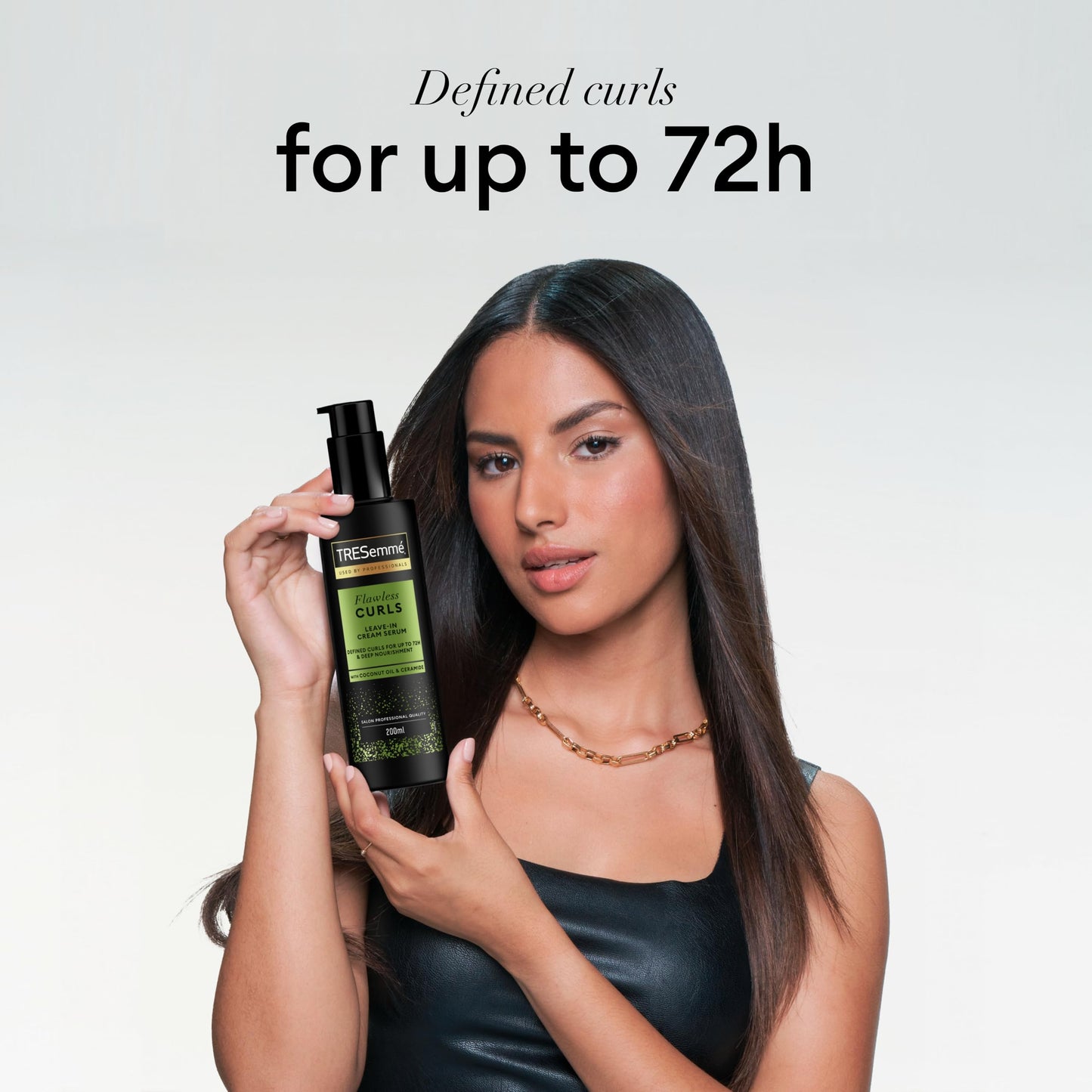 TRESemme Flawless Curls Leave-In Cream Hair Serum hair treatment with Coconut Oil & Ceramide for deep nourishment & up to 72-hour curl definition 200 ml