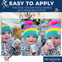 M&Y Mum & You Baby Face the Day Stick – 3 Natural Baby Moisturiser Sticks with Sunflower, Coconut Oil & Shea Butter, Soothes Eczema, Dribble Rash, Skin & Teething Protection – for Babies, Kids & Family
