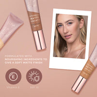 LUNA BY LISA JORDAN LUNA Matte Foundation in TAN Shade - Contains Vitamin E and SPF15 - Oil-Free Face Foundations with Golden Undertone - Suitable for Oily and Sensitive Skin