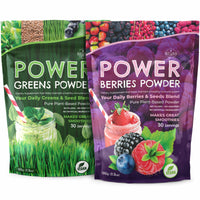 NGU Next Gen U Superfood Greens Powder & Berries Powder Dietary Supplements - for Immune Support - 150 g Pouches - Super Smoothie Mix for Juice & Shakes - Powdered Acai & Flaxseed Blends for Health - by NextGenU