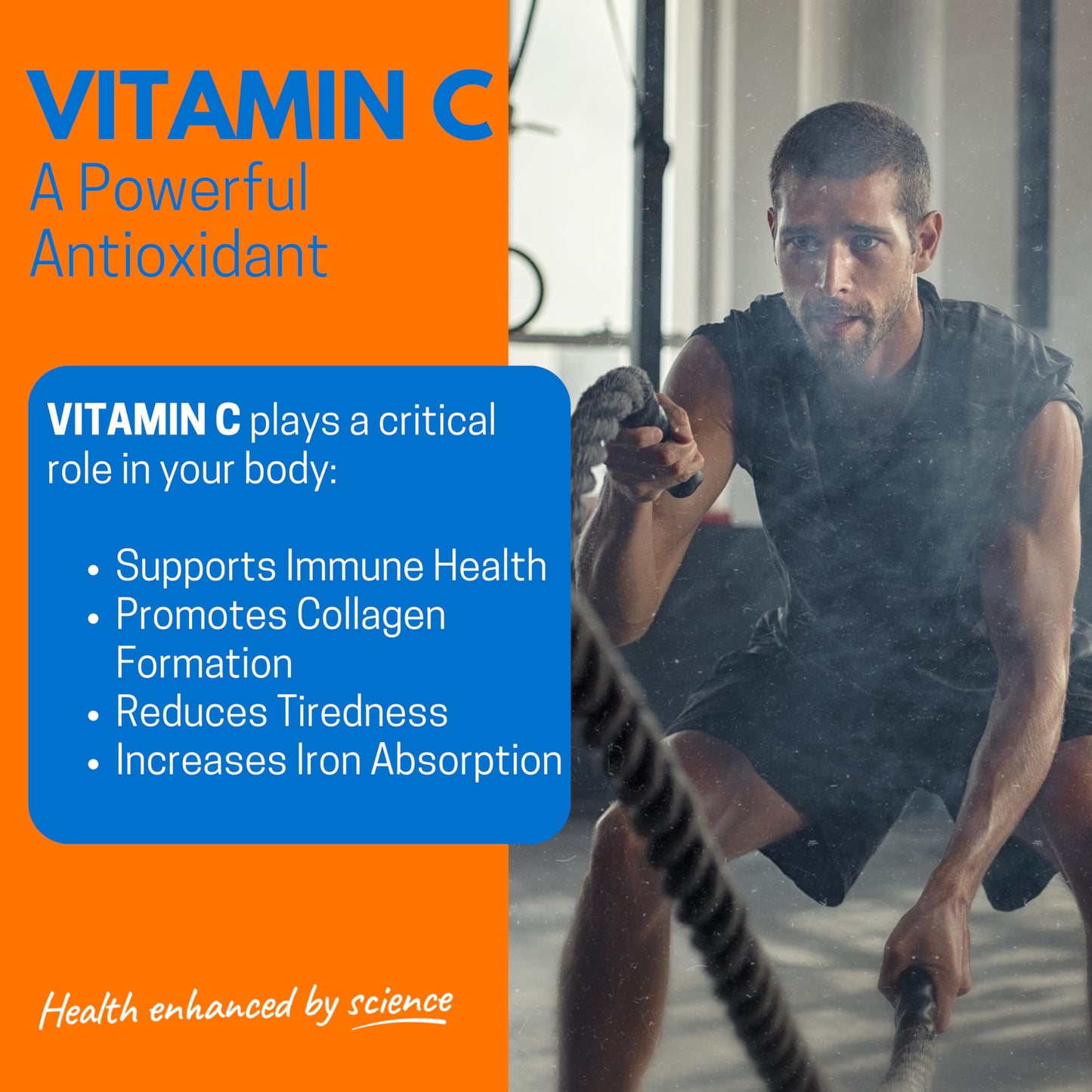 Effervescent Vitamin C Tablets, 20 Orange Flavoured Tablets, High Strength, Immune Support, Essential for Normal Collagen Formation, Vegan, Made by Northumbria Health