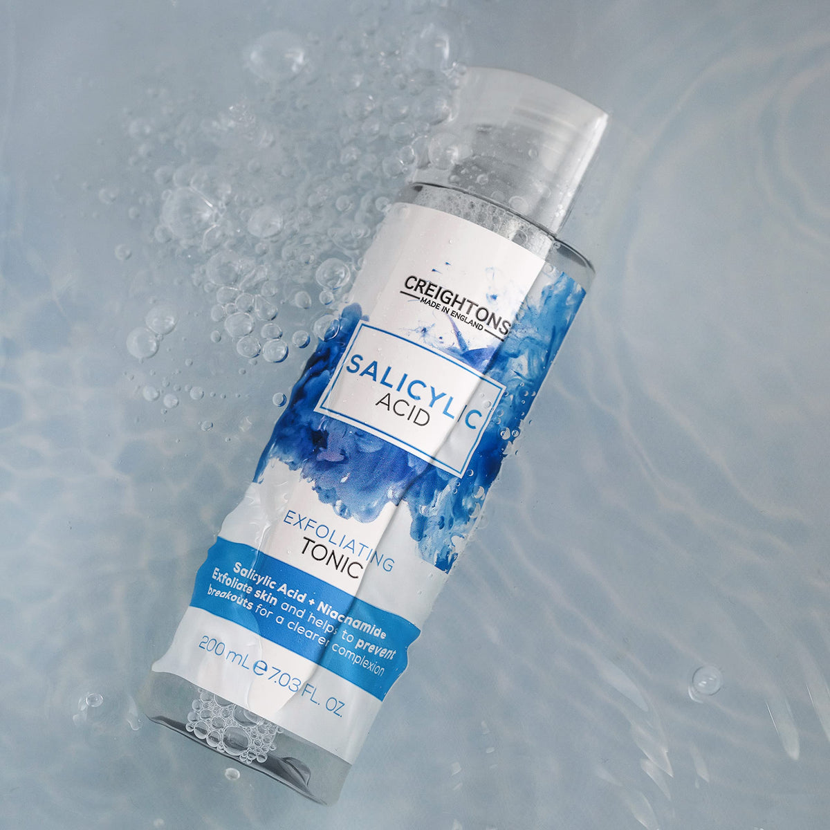 Creightons Salicylic Acid Exfoliating Tonic 200ml – Reduces Blemishes, Uneven Skin Tone & Texture | 1% Salicylic Acid & 1% Niacinamide | Dermatologically Tested, Vegan & Cruelty-Free