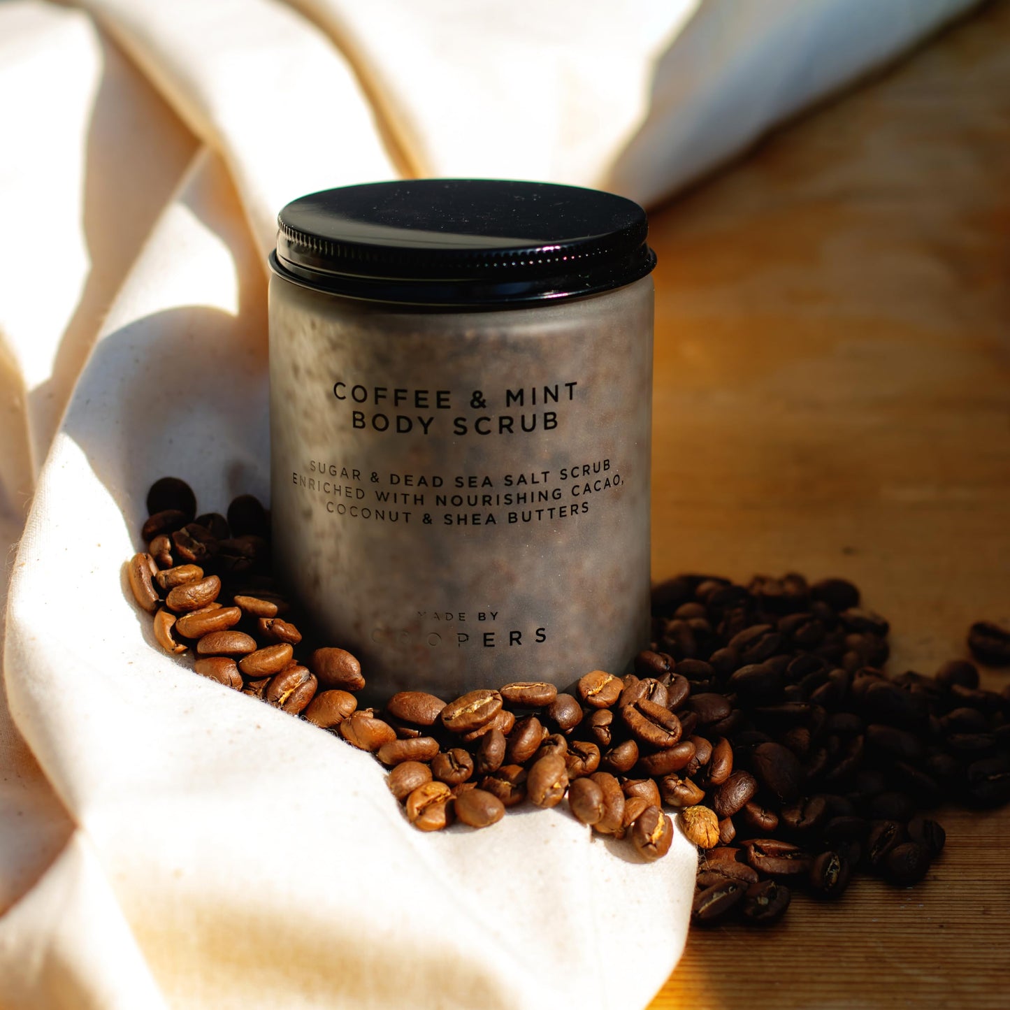 Made by Coopers Apothecary Made By Coopers Coffee Mint Sugar and Dead Sea Salt Body Scrub - Invigorating Exfoliation with Natural Ingredients for Radiant Skin - Energizing Coffee and Mint Infusion - 250g Full Body Treatment