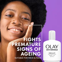 Olay Anti-Wrinkle Firm & Lift Face And Neck Lotion With SPF15, Helps Visibly Reduce Fine Lines & Wrinkles And Protects Against Premature Signs Of Ageing,100ml