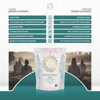 7 Chakras 7C Boron | 60 High Strength Supplements - 200mg Boron-Glycinate per Serving | Non-GMO, Gluten & Allergen Free | Manufactured in The UK