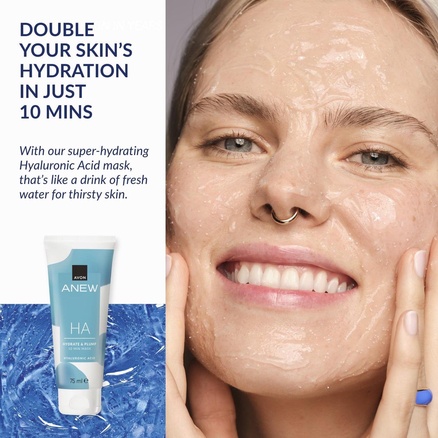 Avon Anew Hydrate Trio, Deep Hydration for Plumper Looking Skin, All in One Skincare Routine, Co-created by Dermatologists and Scientists, Cruelty Free