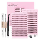 Glowing Win Cluster Lashes Kit Individual Eyelash with Bond Seal&Applicator