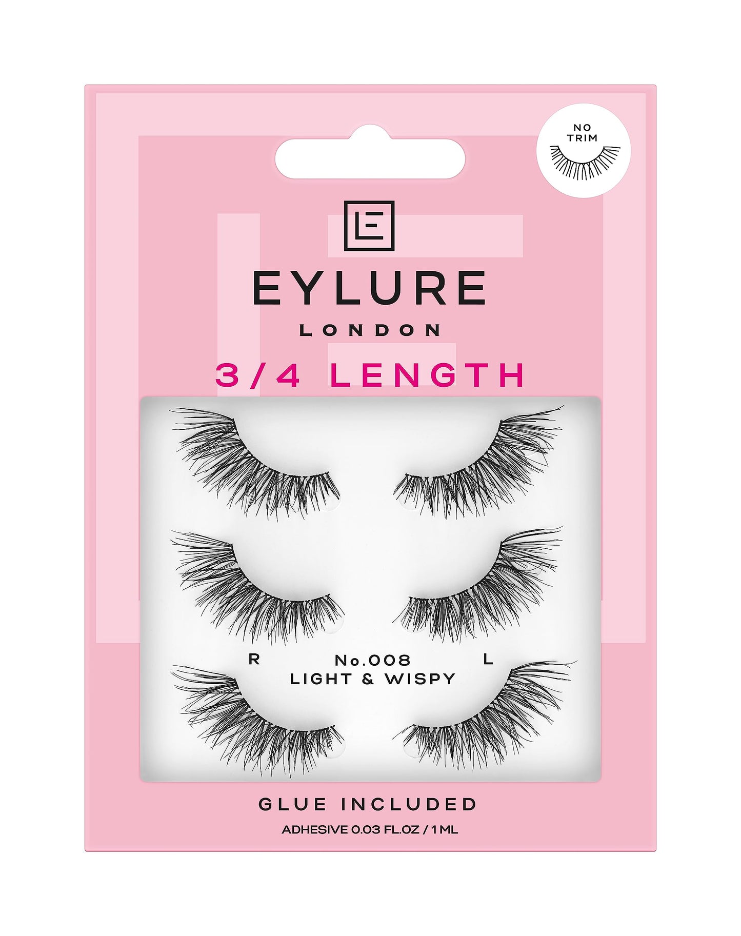 Eylure LONDON 3/4 LENGTH 008 (Glue Included)