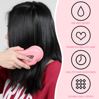 Unibos | Hairbrush - The Detangling Hairbrush Wet & Dry Hair | For All Hair Types | Best Brush/Comb for Women, Girls, Men & Boys - Use in Wet and Dry Hair | 2pcs (Pink&Purple)