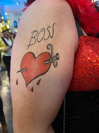 Top Tats The Rocky Horror Show Temporary Tattoos FANCY DRESS Frank N Furter BOSS Halloween Costume Tattoos