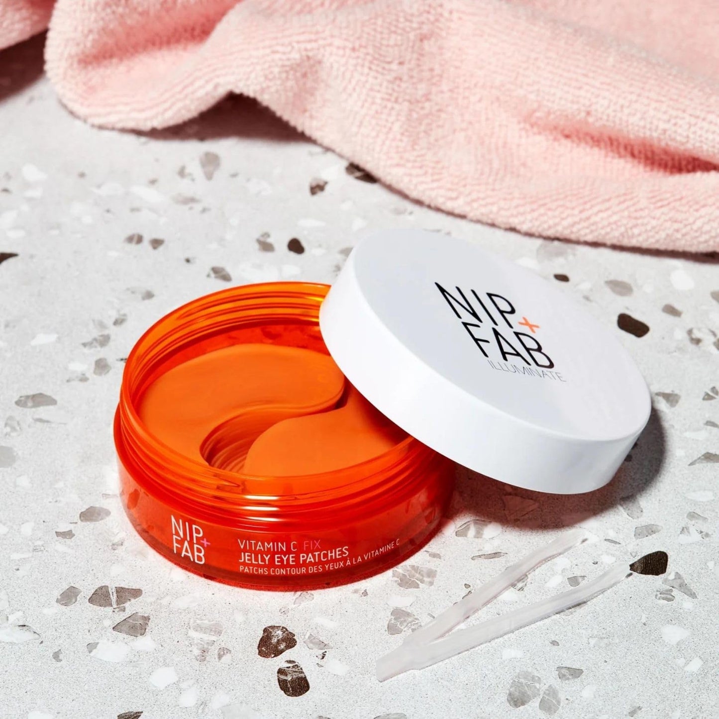 Nip+Fab Vitamin C Fix Jelly Eye Patches, 20 Pairs, Brightening Hydro Gel for Under-Eyes with 3 stable forms of Vitamin C