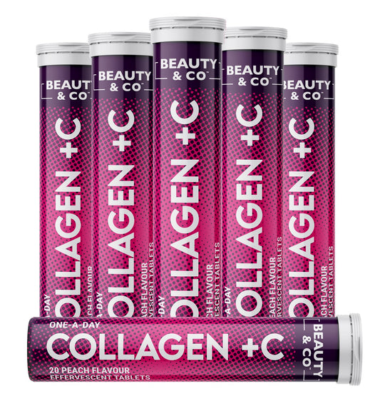 Beauty & Co Beauty&Co. Collagen Effervescent- Marine Collagen & Vitamin C Supplement - 500mg Per Tablet (6 Tubes)