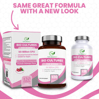 Probiotics for Women - 50 Billion CFU with Prebiotics and Cranberry – 120 Vegan Caps – Women’s Probiotic Supplement with Lactobacillus Reuteri and Acidophilus Probiotic, UK Made – Packaging May Vary