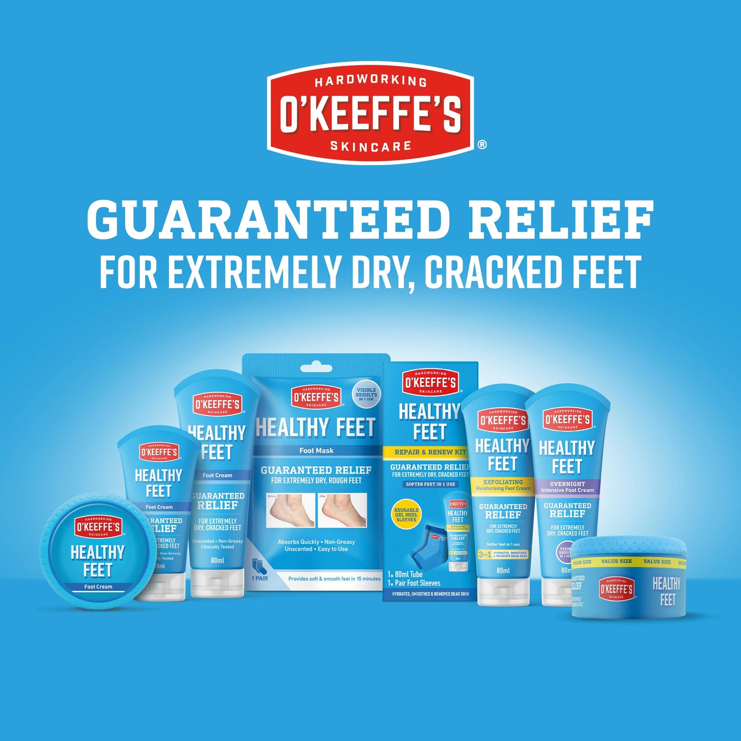 O'Keeffe's O’Keeffe’s Healthy Feet Overnight 80ml – Intensive Moisturising Foot Cream for Dry, Cracked Heels | Cracked Heel Repair Cream