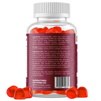 Vitgem 60 Chews KSM-66 Ashwagandha and Lions Mane Gummies for Adults – Sugar-Free Natural Nootropic for Focus, Memory & Stress Relief – Vegan Berry Flavor – Cognitive & Cortisol Balance Supplement