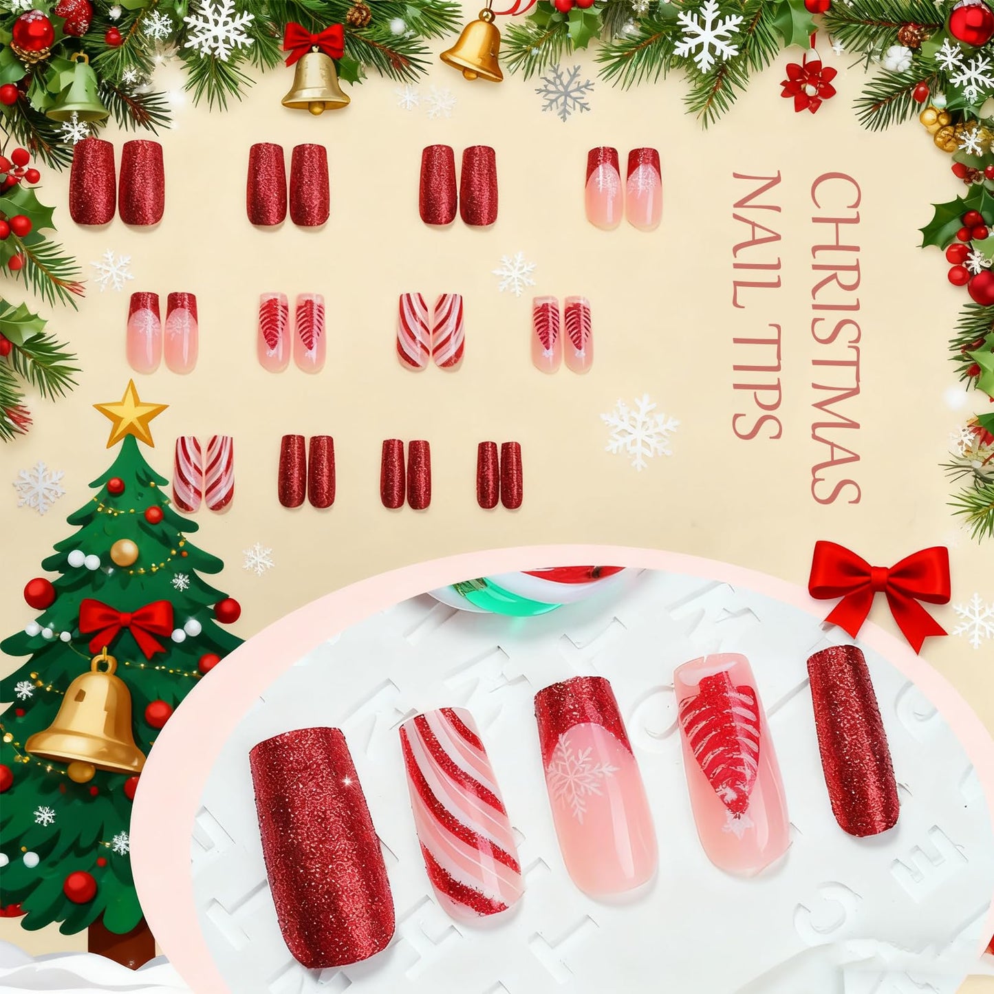 NLFOX Short False Nails - Pearl White False Nails - Square Short false Nails with Glue Shimmer Pearlescent Design - Classic White Press on Nails Glossy Full Cover Acrylic DIY Nail Art