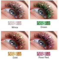 HERBENJOY Waterproof Mascara Gold Lash Mascara Glitter,Lashes Top Coat Shiny Mascara Sparkling Diamond Eyelash For Sensitive Eyes,Zero Clumps Longlasting Smudgeproof Eye Make-Up Girls Gift (Gold)